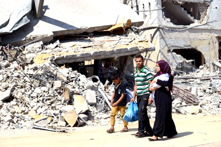 La Franja de Gaza se mantenía el miércoles bajo un cese al fuego indefinido.