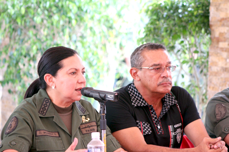 La ministra para la Defensa, Carmen Meléndez, realizó una jornada socialista en la División de Infantería de Marina, ubicada en la Meseta de Mamo, estado Vargas.