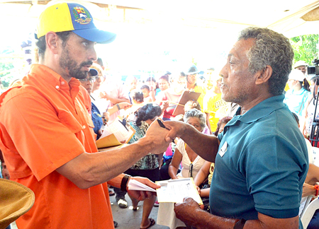 Capriles realizó una asamblea agrícola en Cúpira