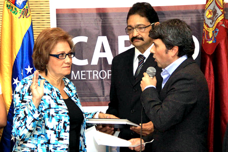 Helen Fernández fue juramentada como autoridad encargada de la Alcaldía Metropolitana de Caracas