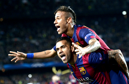 Neymar se encargó de la producción del Barcelona este martes en el Camp Nou