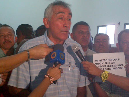 William Lizardo, presidente de Fetraconstrucción, explicó la situación de los trabajadores de la construcción.