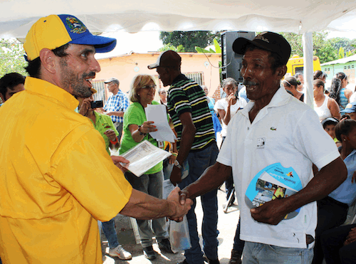 Henrique Capriles inspeccionó las obras y aseveró que las mismas mejorarán la calidad de vida de los habitantes de la localidad