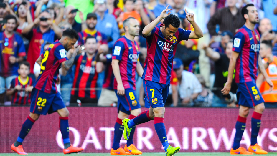 <> at Camp Nou on May 9, 2015 in Barcelona, Spain.