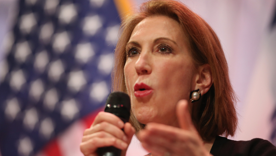WAUKEE, IA - APRIL 25:  Former business executive Carly Fiorina speaks to guests gathered at the Point of Grace Church for the Iowa Faith and Freedom Coalition 2015 Spring Kickoff on April 25, 2015 in Waukee, Iowa. The Iowa Faith & Freedom Coalition, a conservative Christian organization, hosted 9 potential contenders for the 2016 Republican presidential nominations at the event.  (Photo by Scott Olson/Getty Images)