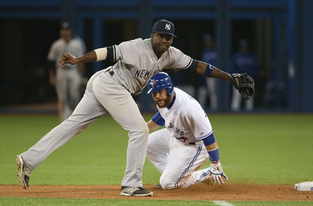 El venezolano puede terminar como el titular de la segunda base de los Yankees esta misma temporada
AFP / Tom Szczerbowski