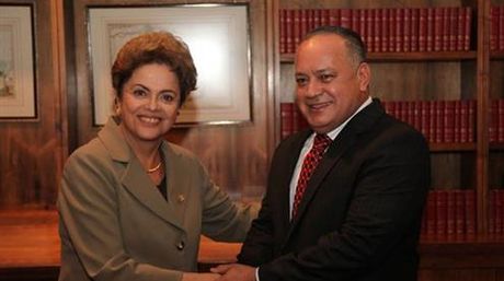 La presidenta de Brasil, Dilma Rousseff, recibió al presidente del parlamento venezolano, Diosdado Cabello