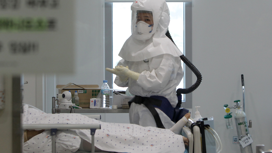 <> at Seoul Medical Center where eight MERS patients are hospitalized on June 10, 2015 in Seoul, South Korea. South Korea has reported 9 deaths, over 2400 schools closed, and over 2800 people quarantined as of June 10, 2015.