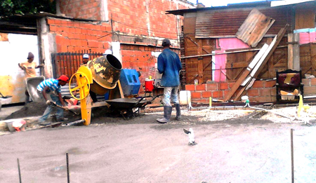 Los trabajos voluntarios fueron en construcción de viviendas