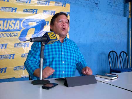 Andrés Velásquez apuntó que La Causa R se suma a la convocatoria realizada por el dirigente nacional Leopoldo López, a marchar este sábado 19.