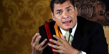 Rafael Correa instó a enfrentar a los"poderosos" causantes del cambio climático