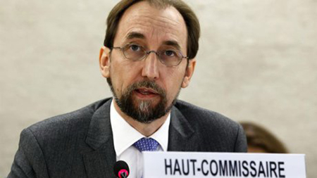En la gráfica el alto comisionado de Naciones Unidas para los Derechos Humanos, Zeid Ra’ad Al Husein