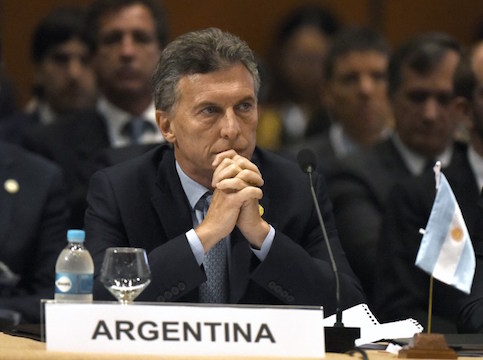 Argentine President Mauricio Macri participates in  the 49th Summit of Presidents of the Mercosur in Luque, Paraguay, on December 21, 2015. AFP PHOTO/ NORBERTO DUARTE / AFP / NORBERTO DUARTE