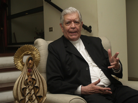 El Cardenal pidió orar por la paz a los venezolanos