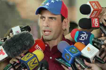 “Y sobre la base de la verdad, yo pregunto qué respuesta se le va a dar el país, cuándo el TSJ frene la Enmienda propuesta por la Asamblea Nacional”, dijo Capriles.CORTESIA / MARCOS COLLINS