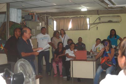 El personal del Distrito Sanitario Nº 7, ubicado en La Urbina, se encuentra en pie de guerra por sus derechos