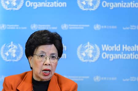 “Todos estuvieron de acuerdo en la necesidad de coordinar los esfuerzos internacionales para investigar y comprender mejor esa relación”, declaró a la prensa la directora de la OMS, Margaret Chan.AFP / FABRICE COFFRINI