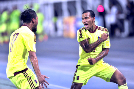 Rómulo Otero le dio las dos únicas alegrías a Venezuela en esta fecha FIFA. Ayer consiguió un verdadero golazo, pero se fue a casa triste, como toda Venezuela