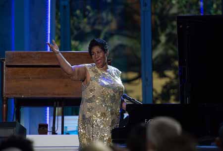 Aretha Franklin dejó claro que aún tiene mucho que dar en los escenariosAFP / Nicholas Kamm