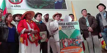 la Cumbre Agraria espera la participación de al menos 200.000 personas en el país durante las protestas.CORTESIA / EL TIEMPO