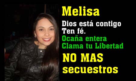Las autoridades del departamento de Norte de Santander, donde fue secuestrada Melissa Trillos, ofrecen una recompensa de unos 34.500 dólares por información sobre el paradero de la abogada de 25 años.