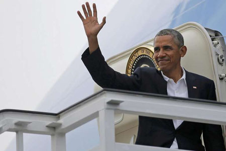Obama rinde honores en Parque del Monumento de la paz en Hiroshima.