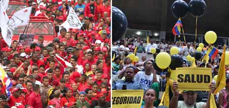 Mientras el chavismo se movilizara este miércoles en apoyo a la Gran Misión Vivienda Venezuela, la oposición hará lo propio para exigir al CNE celeridad en el proceso para el revocatorio presidencial.COLLAGE / ARCHIVO LA VOZ