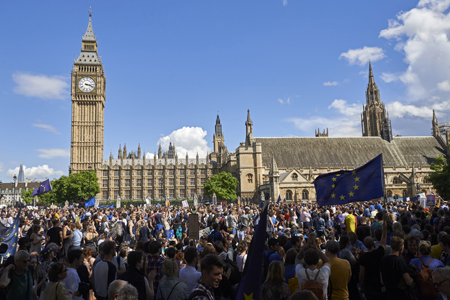 Los británicos se manifestaron con fuerza este sábado
AFP / Niklas Halle'n