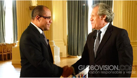 Luis Almagro fue entrevistado en la sede de la OEA en Washington, EE. UU.  por el periodista Vladimir Villegas PoljakCOTRESIA GLOBOVISION