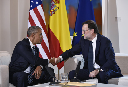 El presidente de Estados Unidos, Barack Obama, felició este domingo a Mariano Rajoy y a su Gobierno “por el progreso económico que se ha producid en España en los últimos años”.
AFP / MANDEL NGAN