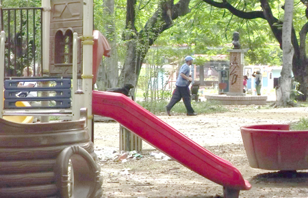 El parque Trapichito es un escenario ideal para que padres y madres cercanos a él puedan tener alternativas de recreación para sus muchachos