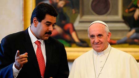 El presidente Maduro manifestó su agradecimiento a Su Santidad, por asignar un enviado especial de El Vaticano, para la activación del diálogo Gobierno-Oposición, en Venezuela.