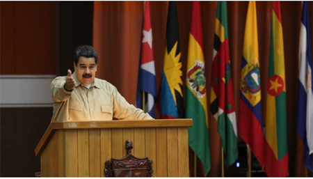 Maduro agradeció a los países de La Alianza Bolivariana para los Pueblos de América (ALBA), por el apoyo a Venezuela tras su suspensión del Mercosur.PRENSA PRESIDENCIAL