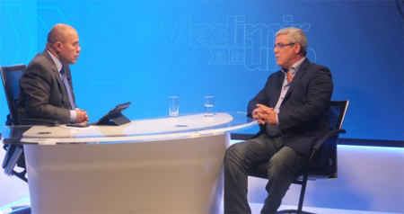 Alfonso Marquina estuvo este lunes como invitado de Vladimir Villegas Poljak en Vladimir a la 1 por GlobovisiónCORTESIA / GLOBOVISION