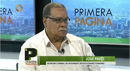 José Pinto: “Tupamaro solamente tiene que validar en cinco estados”.CORTESIA / GLOBOVISION