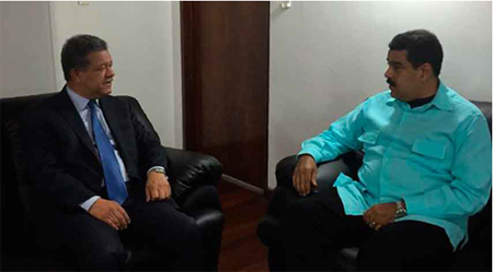 el expresidente dominicano es uno de los representantes de la Unasur que han promovido el diálogo político entre el Gobierno y la oposición venezolana.