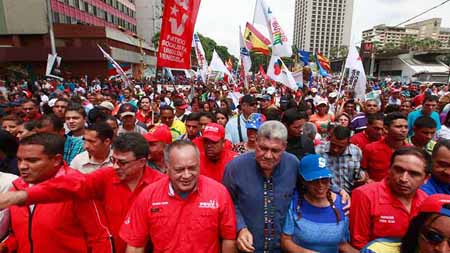 Los chavistas se movilizaron al centro de Caracas