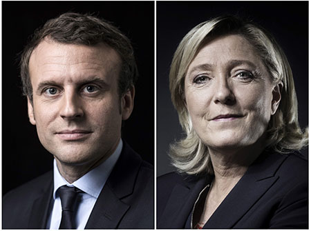 Emmanuel Macron estaba primero en las encuestas el viernes, con más de 60 % de aceptación en el electorado-AFP / Joël SAGET