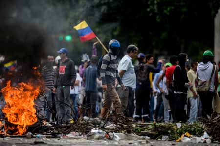 Los manifestantes resistieron la ofensiva de los cuerpos policiales en AltamiraFederico Parra / AFP