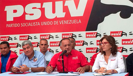 Diosdado Cabello condenó “la actuación de la fiscal general de la República contra la ANC”.CORTESIA / PRENSA PSUV