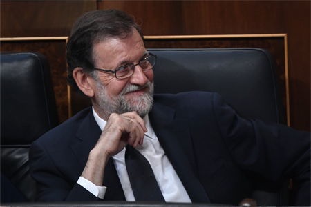 Mariano Rajoy fue reconducido al poder en octubre de 2016, luego de diez meses de bloqueo político tras las legislativas de diciembre de 2015.CURTO DE LA TORRE / AFP