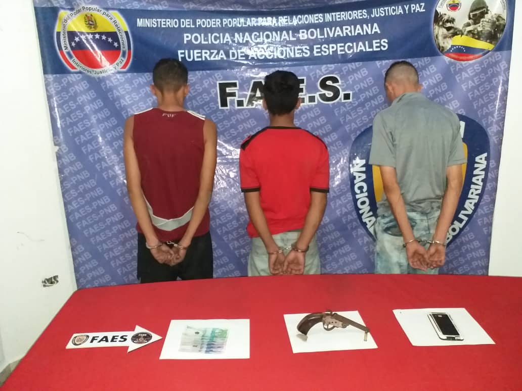 Los autores materiales del homicidio, fueron capturados por efectivos de la FAES y Conas.