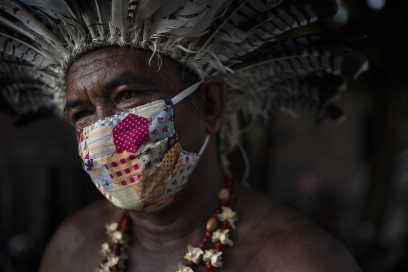 Pedro dos Santos, líder de la comunidad Parque de Naciones Indígenas, en Manaus, Brasil