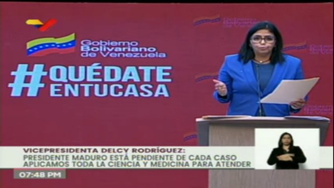 La vicepresidenta hizo el anuncio a través de Venezolana de Televisión