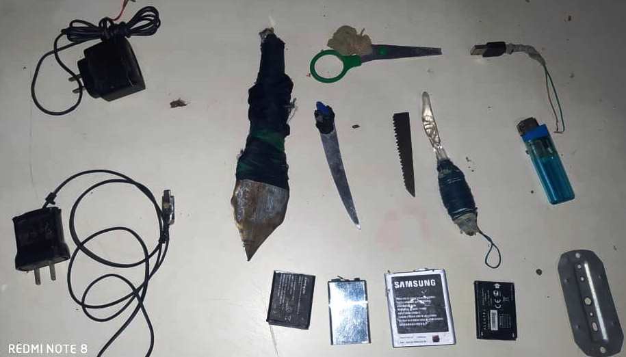 El pasado lunes se llevó a cabo una requisa donde decomisaron armas rudimentarias carcelarias