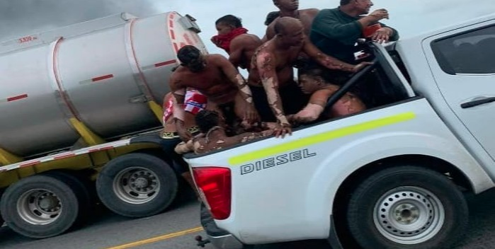 Debido a la gravedad de las quemaduras, 17 de los heridos fueron trasladados a hospitales de Santa Marta, Barranquilla y Valledupar