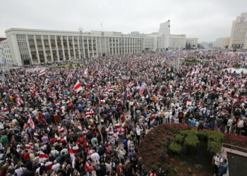 Las protestas en Minsk, Bielorrusia, este domingo 23 de agosto del 2020