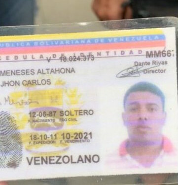Jhon Carlos Meneses (33), arrollado el pasado martes en Alto Hatillo