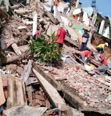 Una de las casas que registró pérdida total estaba ubicada en el sector Vuelta de la Hoya, en la parte alta de la calle Bermúdez