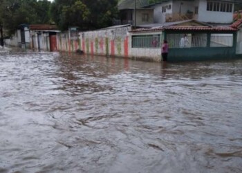 Las aguas volvieron a tomar las calles este lunes en Aragua
